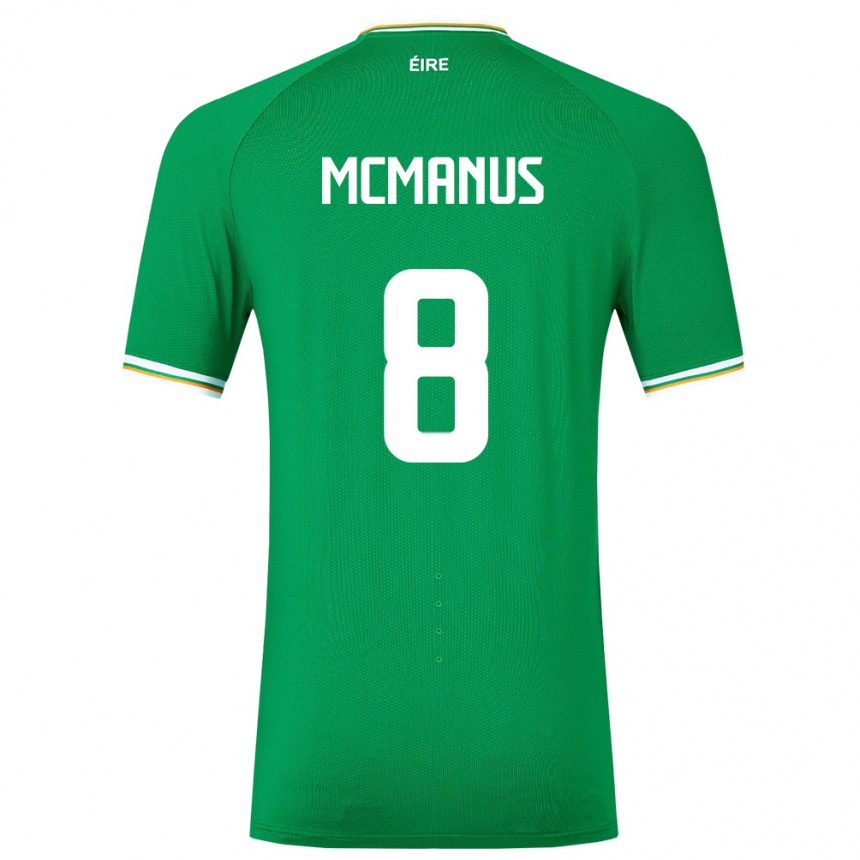 Kids Football Ireland James Mcmanus #8 Green Home Jersey 24-26 T-Shirt