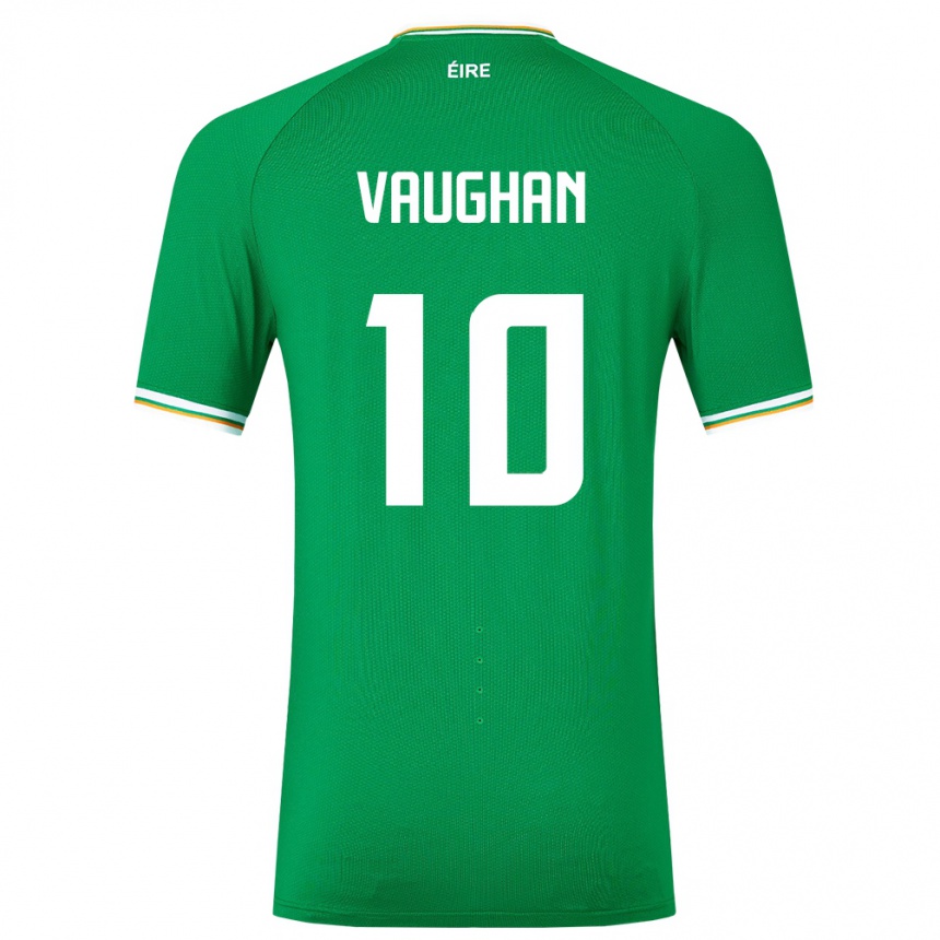 Kids Football Ireland Harry Vaughan #10 Green Home Jersey 24-26 T-Shirt