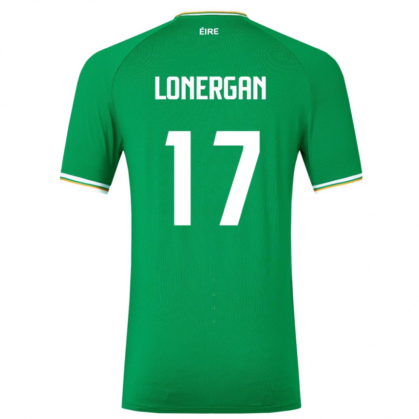 Kids Football Ireland Tom Lonergan #17 Green Home Jersey 24-26 T-Shirt