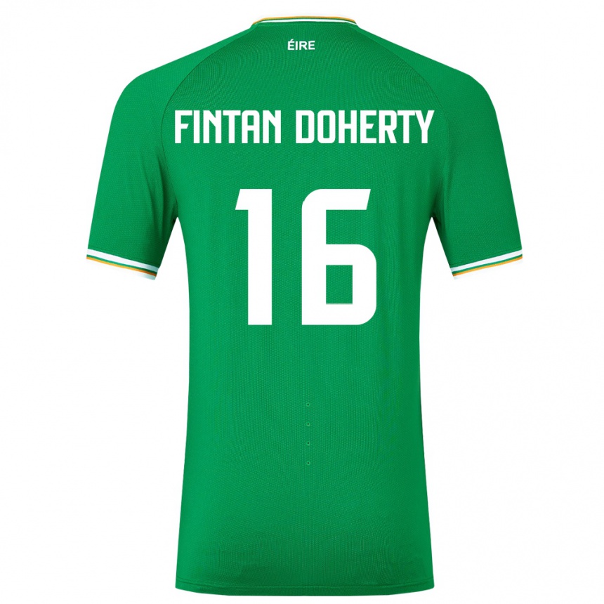 Kids Football Ireland Fintan Doherty #16 Green Home Jersey 24-26 T-Shirt