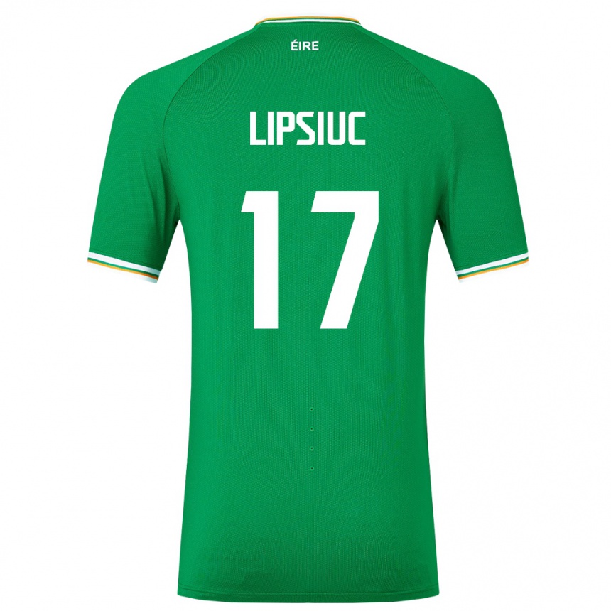 Kids Football Ireland Darius Lipsiuc #17 Green Home Jersey 24-26 T-Shirt