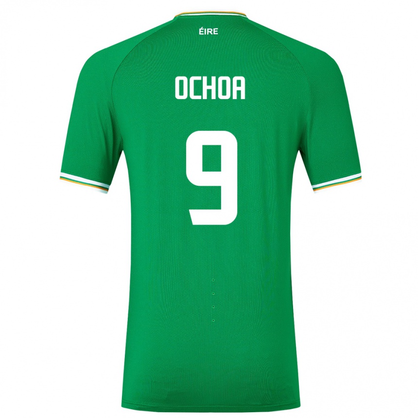 Kids Football Ireland Aarón Ochoa #9 Green Home Jersey 24-26 T-Shirt