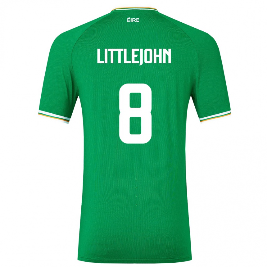 Kids Football Ireland Ruesha Littlejohn #8 Green Home Jersey 24-26 T-Shirt