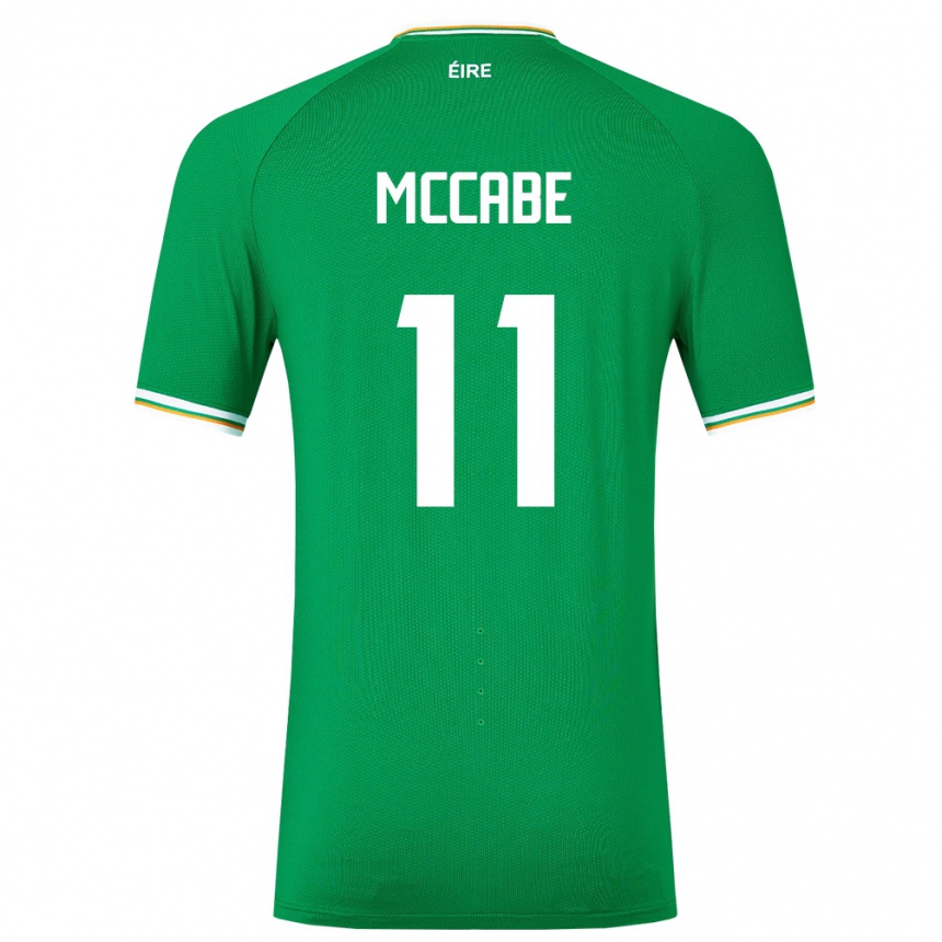 Kids Football Ireland Katie Mccabe #11 Green Home Jersey 24-26 T-Shirt