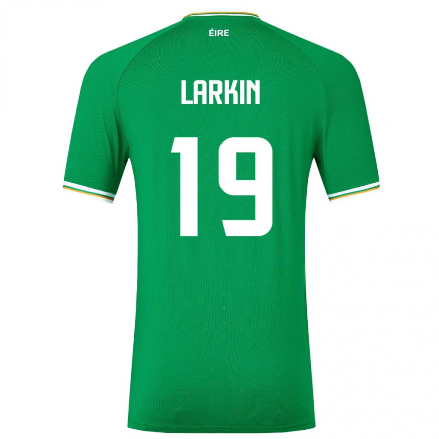 Kids Football Ireland Abbie Larkin #19 Green Home Jersey 24-26 T-Shirt