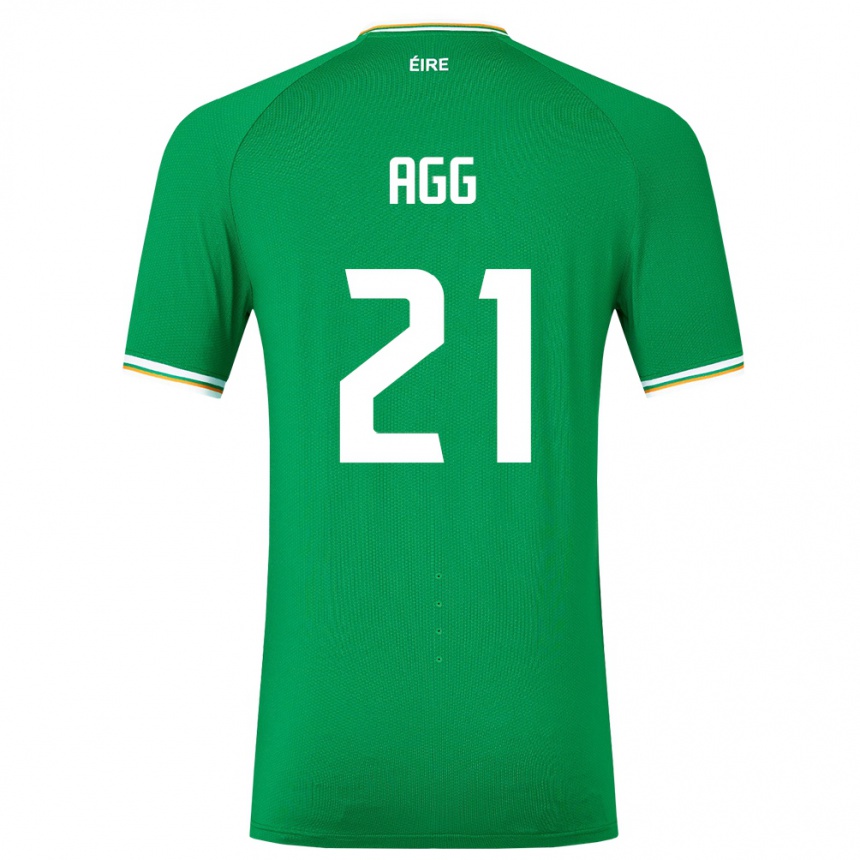 Kids Football Ireland Lily Agg #21 Green Home Jersey 24-26 T-Shirt