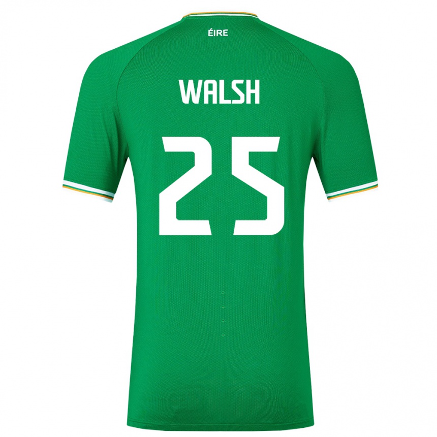 Kids Football Ireland Megan Walsh #25 Green Home Jersey 24-26 T-Shirt