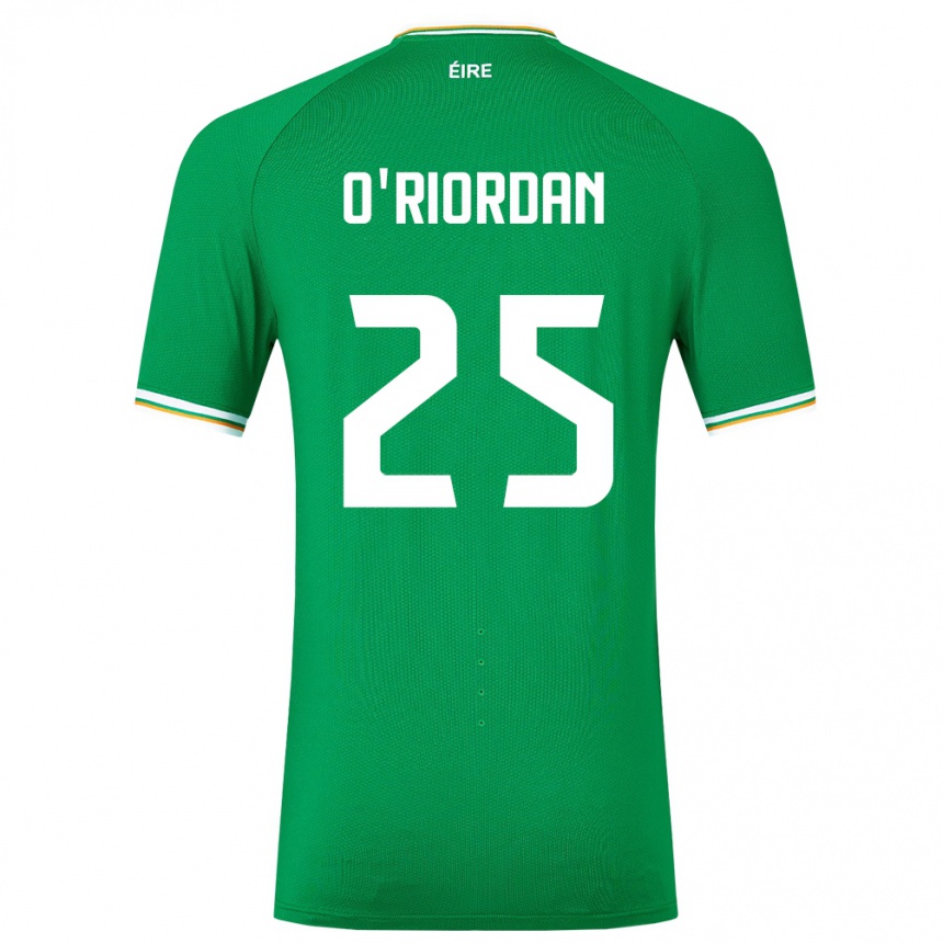 Kids Football Ireland Claire O'riordan #25 Green Home Jersey 24-26 T-Shirt