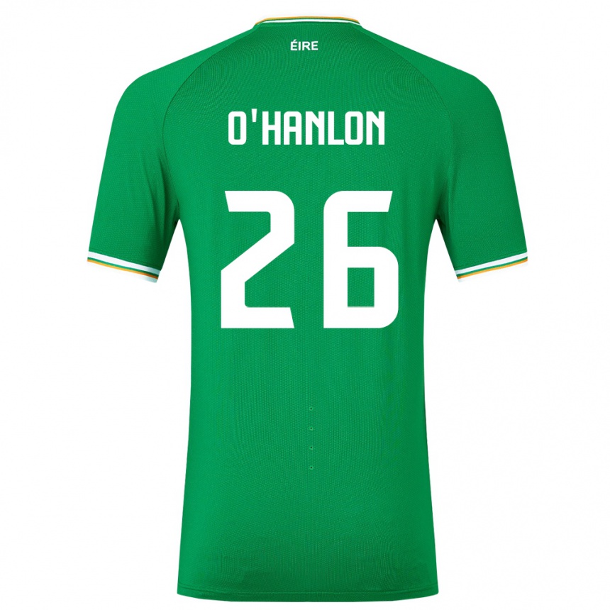 Kids Football Ireland Tara O'hanlon #26 Green Home Jersey 24-26 T-Shirt