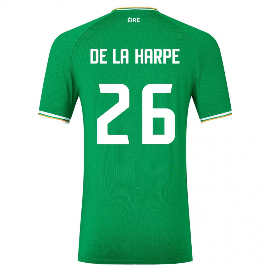 Kids Football Ireland Deborah-Anne De La Harpe #26 Green Home Jersey 24-26 T-Shirt