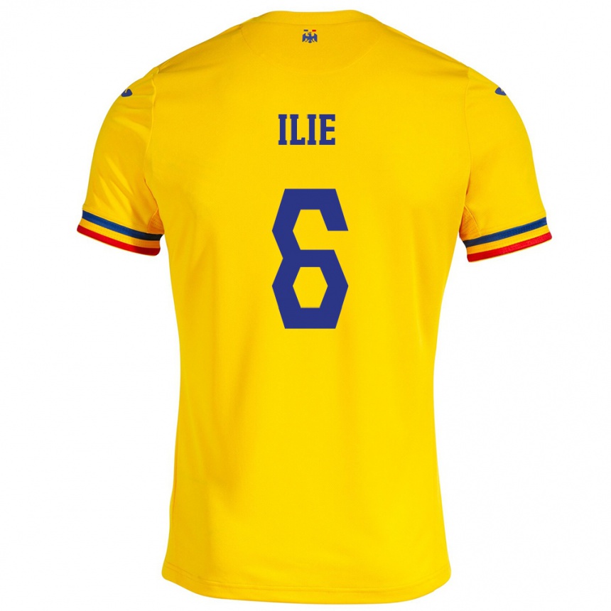 Kids Football Romania Matei Ilie #6 Yellow Home Jersey 24-26 T-Shirt