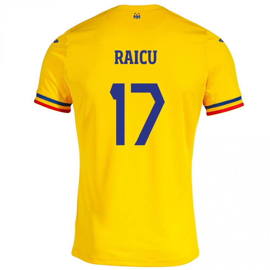 Kids Football Romania Alin Raicu #17 Yellow Home Jersey 24-26 T-Shirt