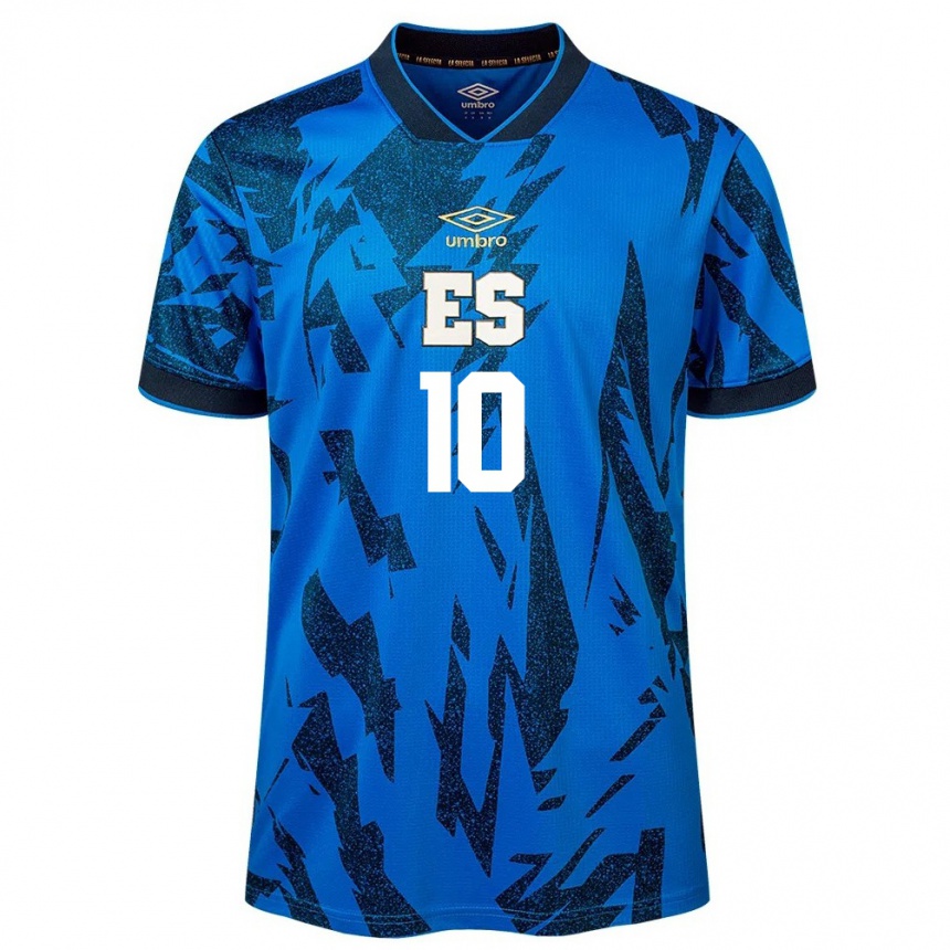 Kids Football El Salvador Matthew Benavides #10 Blue Home Jersey 24-26 T-Shirt