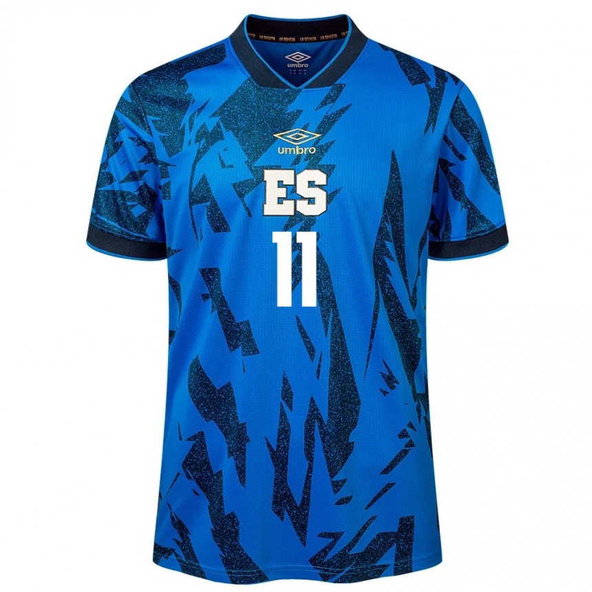 Kids Football El Salvador Raúl Ávalos #11 Blue Home Jersey 24-26 T-Shirt