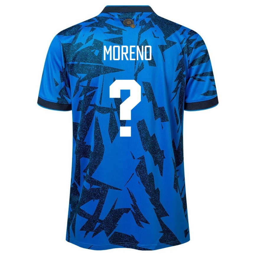 Kids Football El Salvador Amando Moreno #0 Blue Home Jersey 24-26 T-Shirt