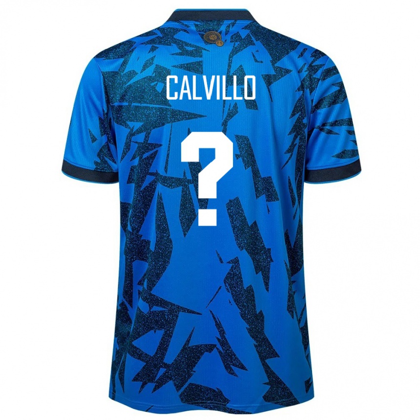 Kids Football El Salvador Eric Calvillo #0 Blue Home Jersey 24-26 T-Shirt