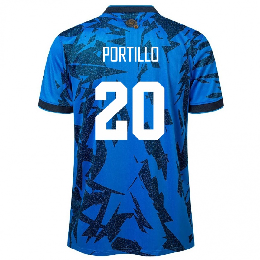 Kids Football El Salvador Isaac Portillo #20 Blue Home Jersey 24-26 T-Shirt