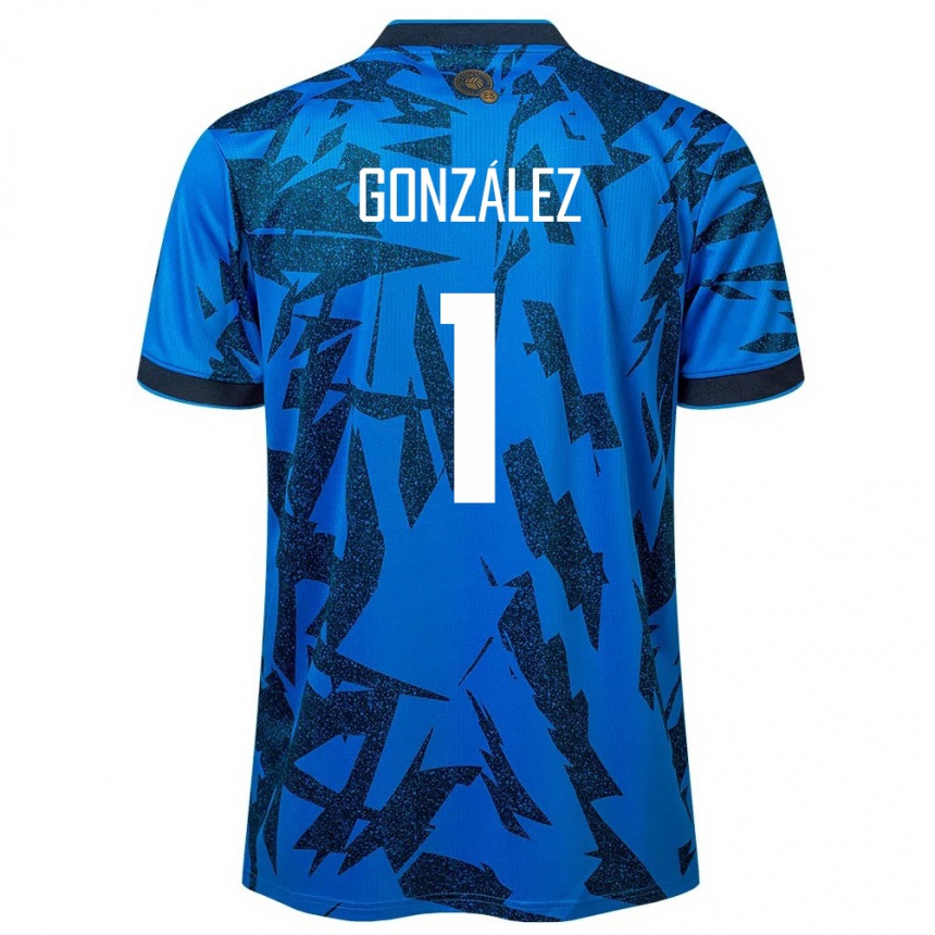 Kids Football El Salvador Mario González #1 Blue Home Jersey 24-26 T-Shirt