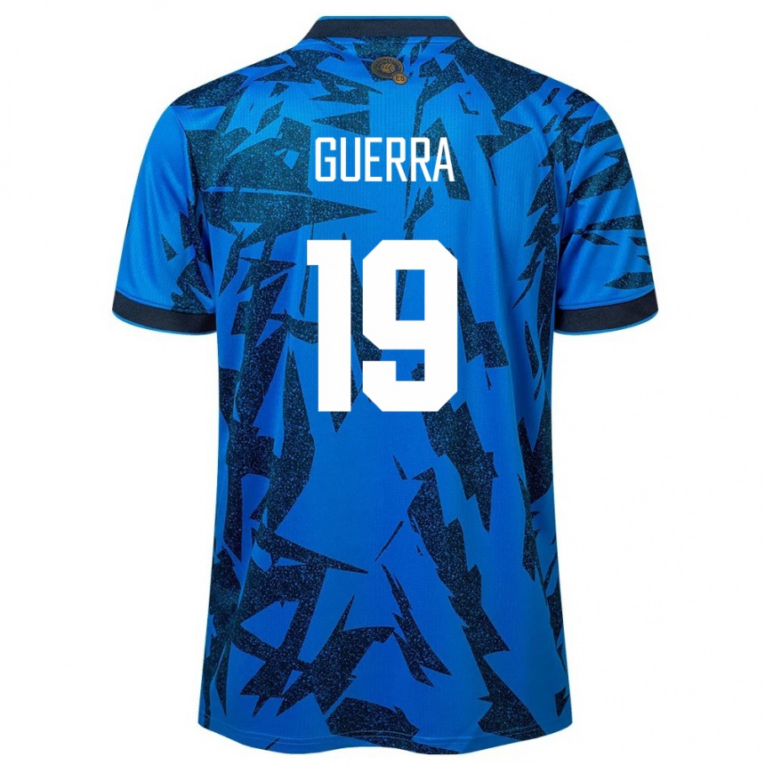 Kids Football El Salvador Steven Guerra #19 Blue Home Jersey 24-26 T-Shirt