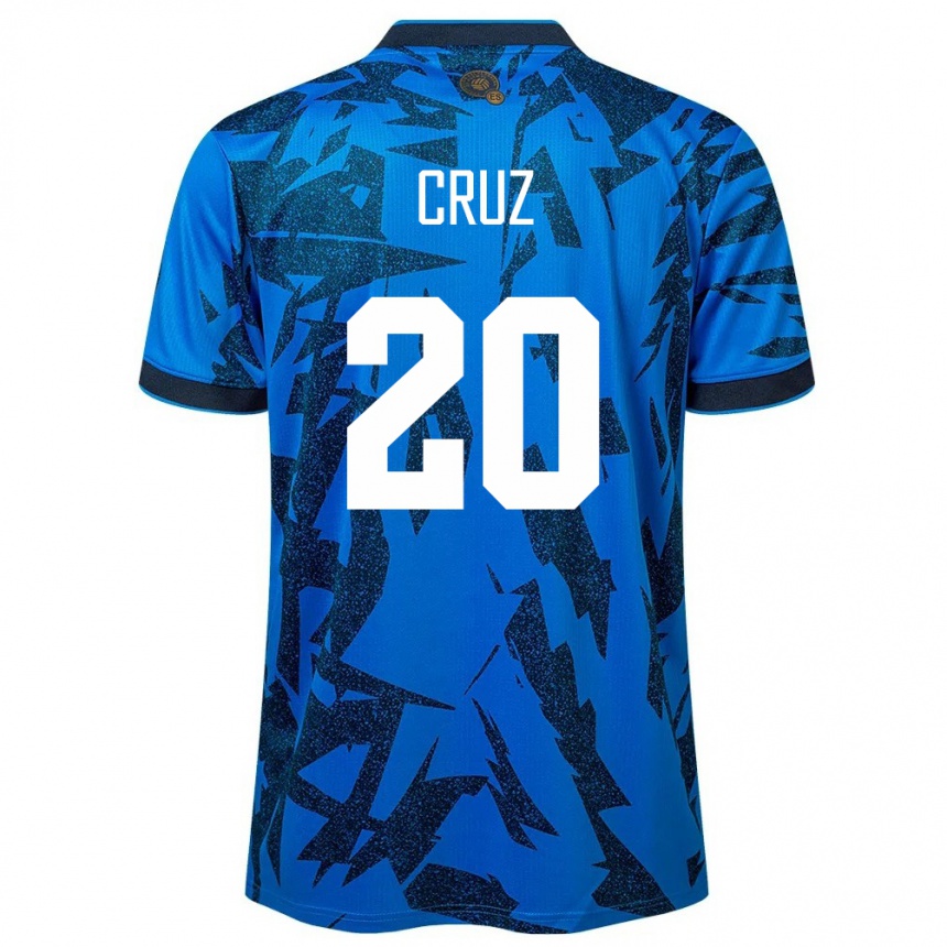 Kids Football El Salvador Jorge Cruz #20 Blue Home Jersey 24-26 T-Shirt