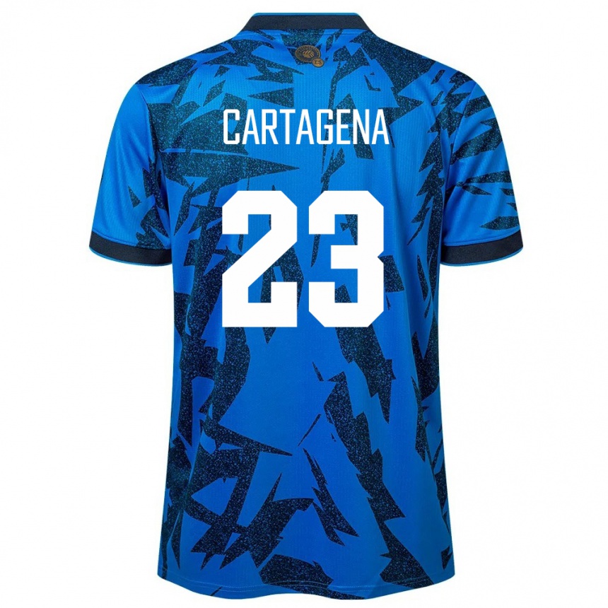 Kids Football El Salvador Melvin Cartagena #23 Blue Home Jersey 24-26 T-Shirt