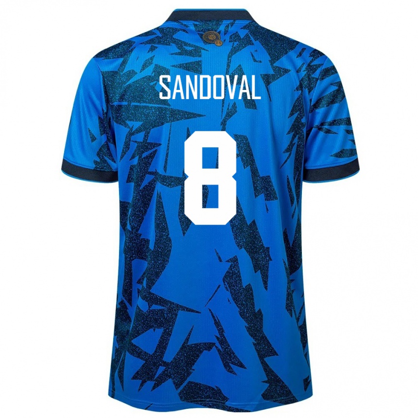 Kids Football El Salvador Emerson Sandoval #8 Blue Home Jersey 24-26 T-Shirt