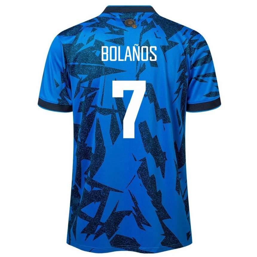 Kids Football El Salvador Javier Bolaños #7 Blue Home Jersey 24-26 T-Shirt