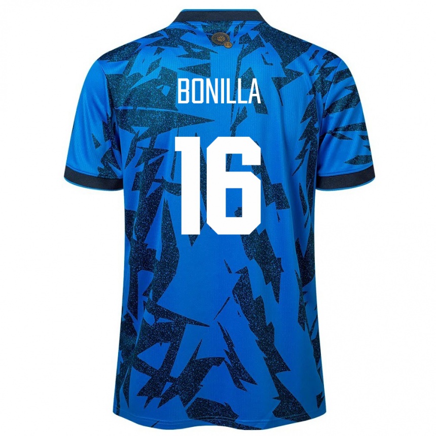 Kids Football El Salvador Elmer Bonilla #16 Blue Home Jersey 24-26 T-Shirt