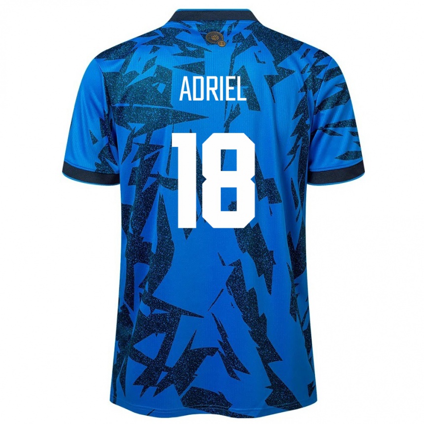 Kids Football El Salvador Adriel Martínez #18 Blue Home Jersey 24-26 T-Shirt