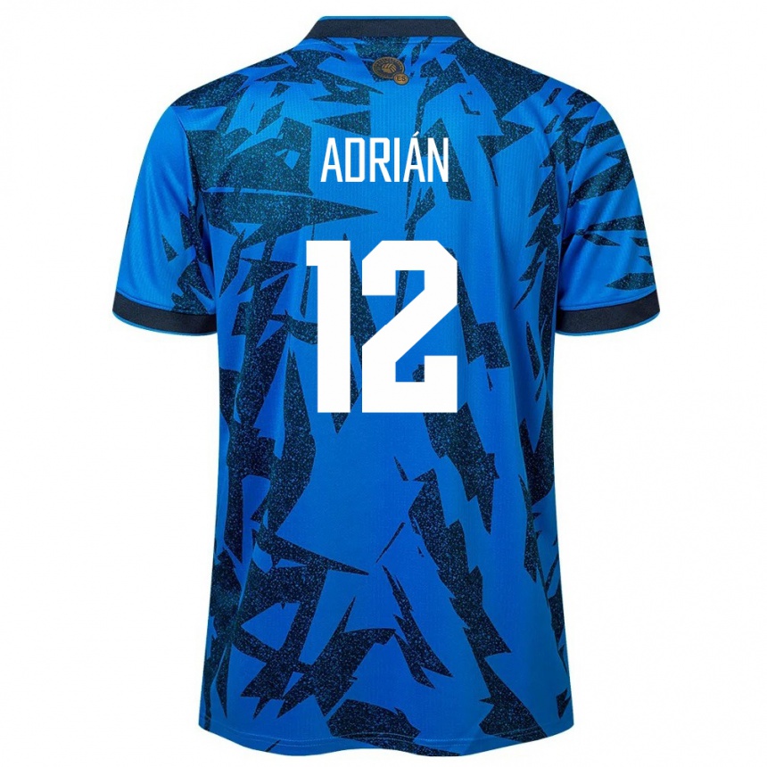 Kids Football El Salvador Adrián Aguilar #12 Blue Home Jersey 24-26 T-Shirt