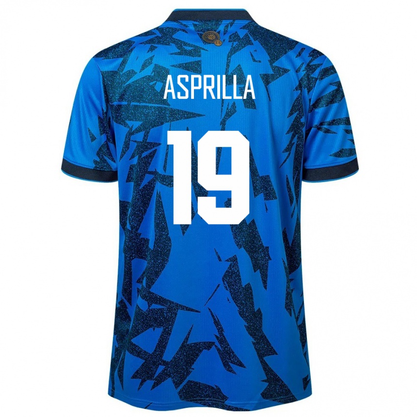 Kids Football El Salvador Jair Asprilla #19 Blue Home Jersey 24-26 T-Shirt