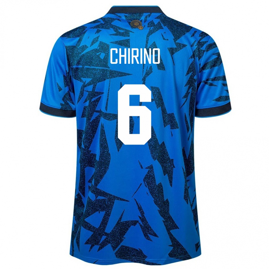 Kids Football El Salvador Alejandra Chirino #6 Blue Home Jersey 24-26 T-Shirt