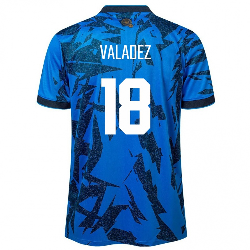 Kids Football El Salvador Samantha Valadez #18 Blue Home Jersey 24-26 T-Shirt