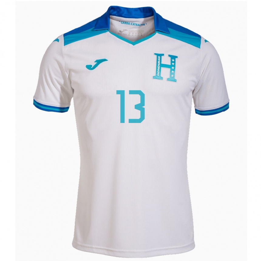 Kids Football Honduras Marco Aceituno #13 White Home Jersey 24-26 T-Shirt