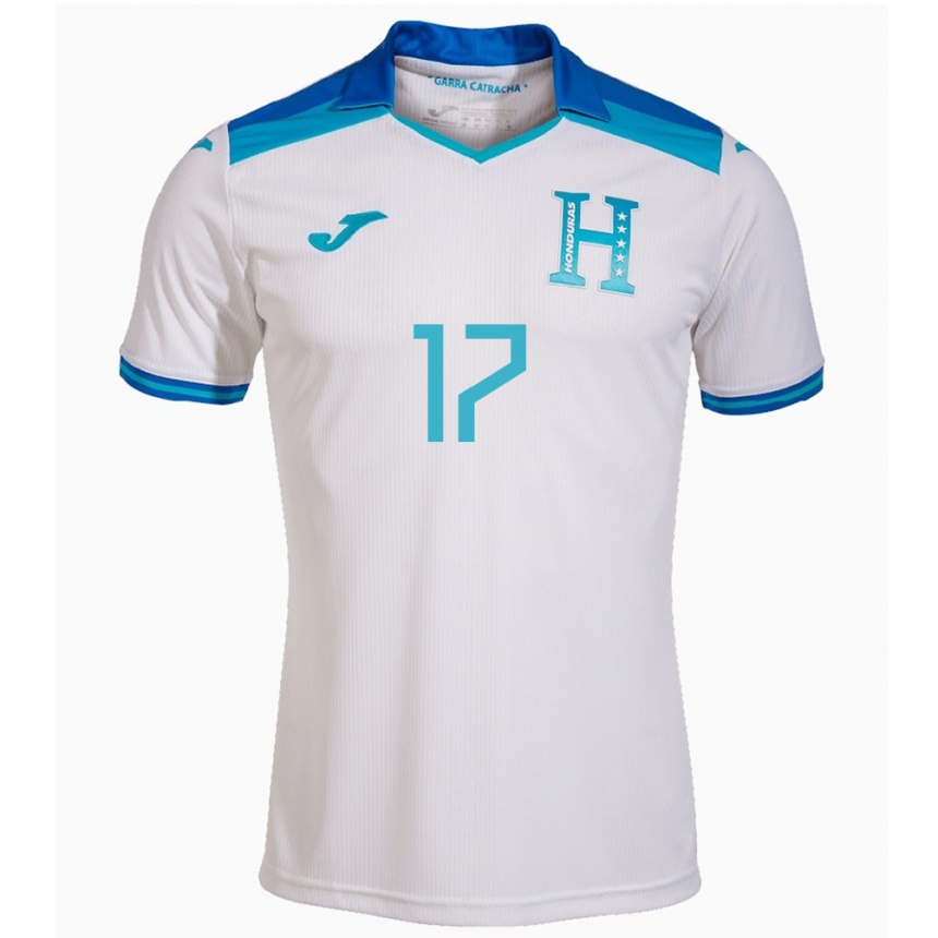 Kids Football Honduras Samuel Elvir #17 White Home Jersey 24-26 T-Shirt