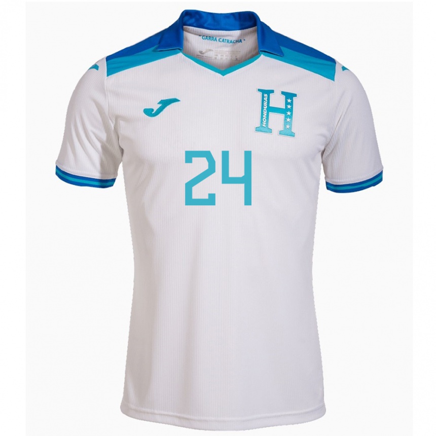 Kids Football Honduras Daniel Carter #24 White Home Jersey 24-26 T-Shirt