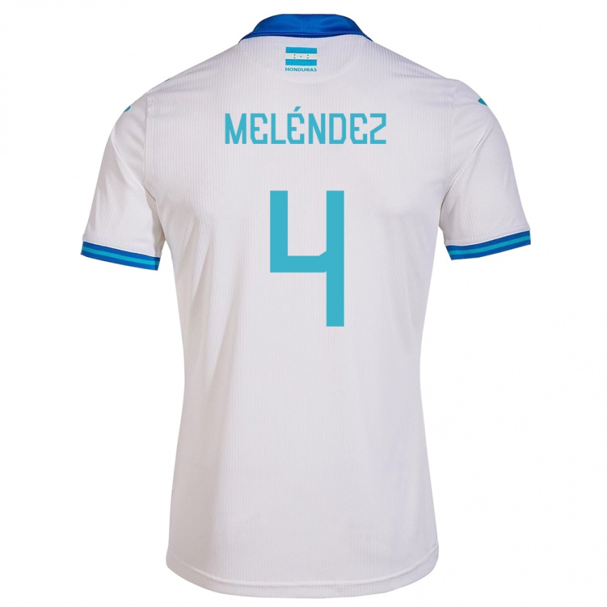 Kids Football Honduras Carlos Meléndez #4 White Home Jersey 24-26 T-Shirt