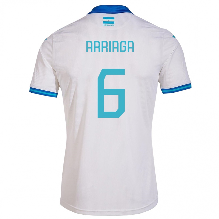 Kids Football Honduras Javier Arriaga #6 White Home Jersey 24-26 T-Shirt