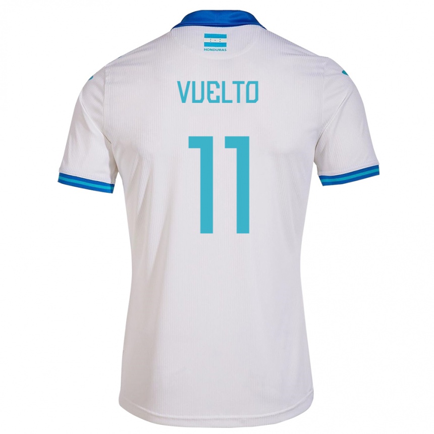 Kids Football Honduras Darixon Vuelto #11 White Home Jersey 24-26 T-Shirt