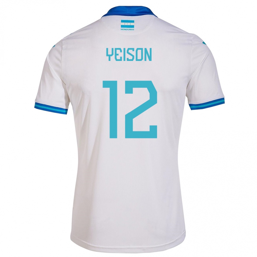 Kids Football Honduras Yeison Mejía #12 White Home Jersey 24-26 T-Shirt