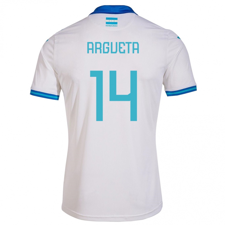 Kids Football Honduras Carlos Argueta #14 White Home Jersey 24-26 T-Shirt