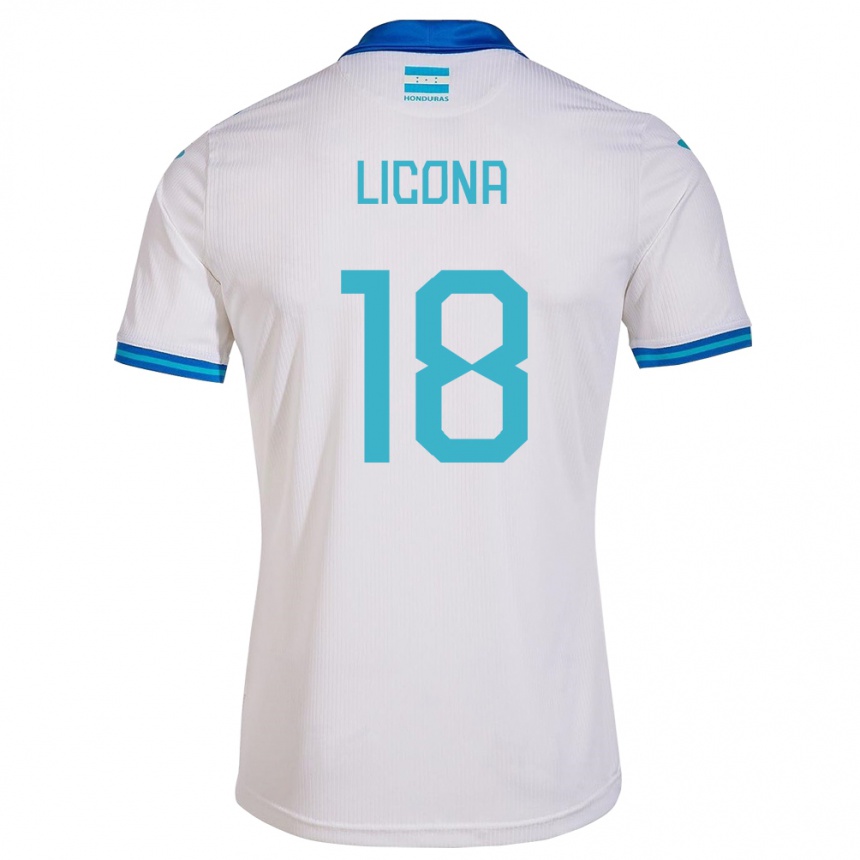 Kids Football Honduras Marlon Licona #18 White Home Jersey 24-26 T-Shirt