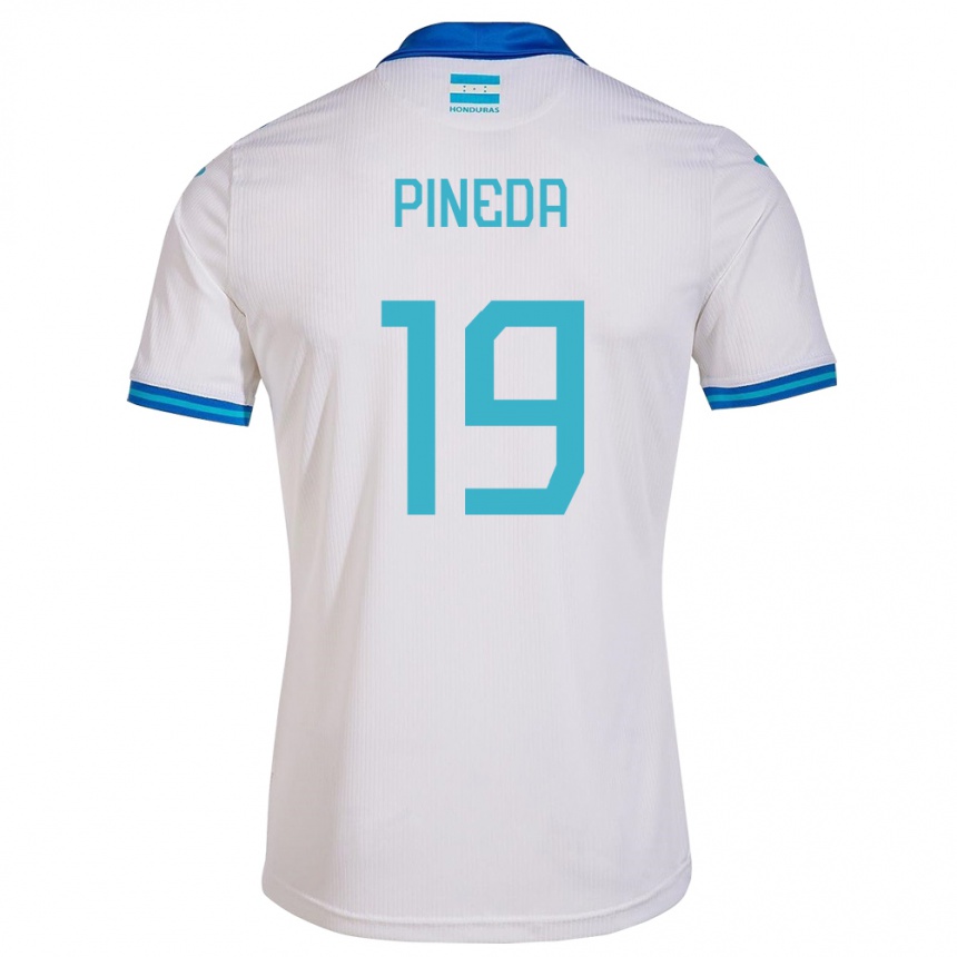 Kids Football Honduras Carlos Pineda #19 White Home Jersey 24-26 T-Shirt