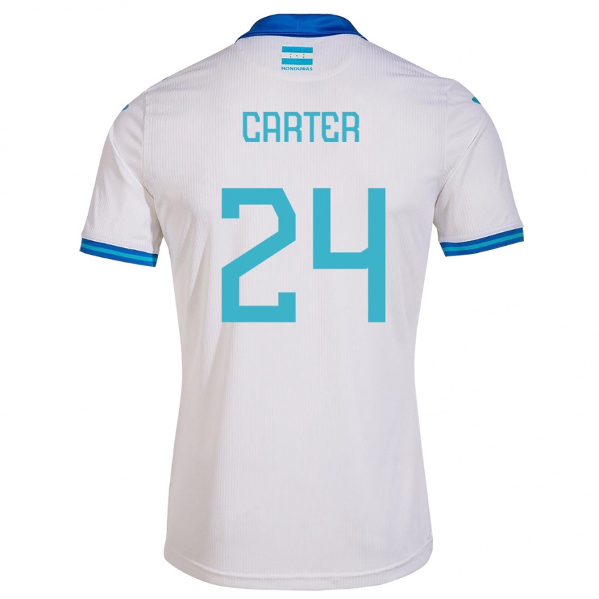 Kids Football Honduras Daniel Carter #24 White Home Jersey 24-26 T-Shirt