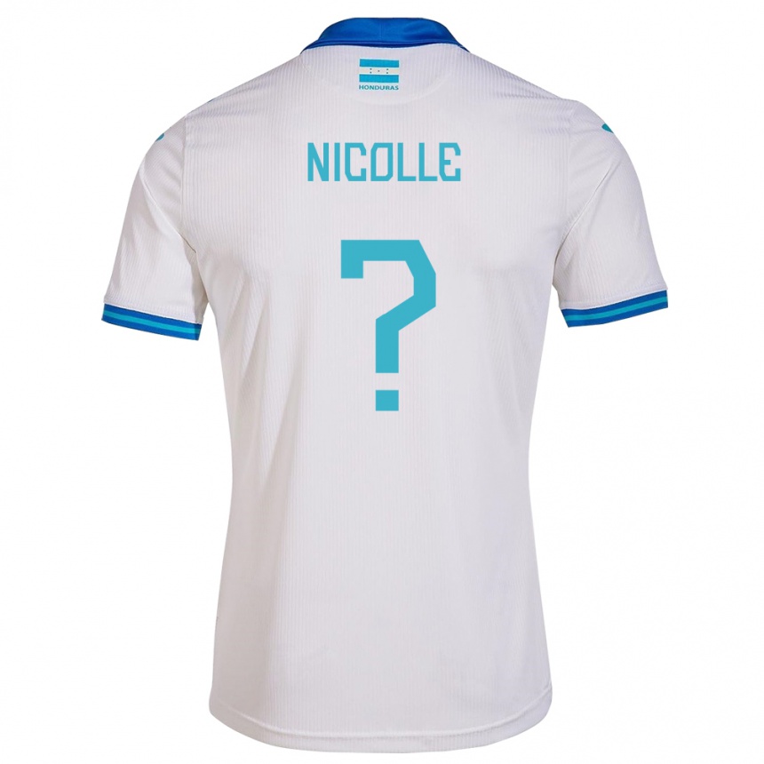 Kids Football Honduras Nicolle García #0 White Home Jersey 24-26 T-Shirt