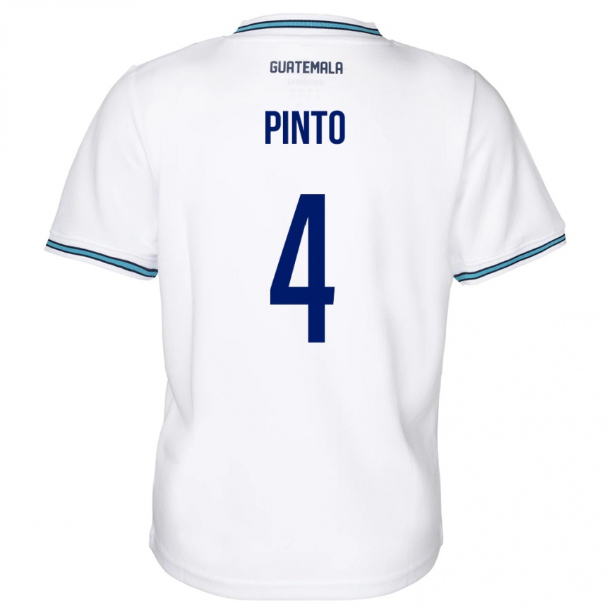 Kids Football Guatemala José Carlos Pinto #4 White Home Jersey 24-26 T-Shirt