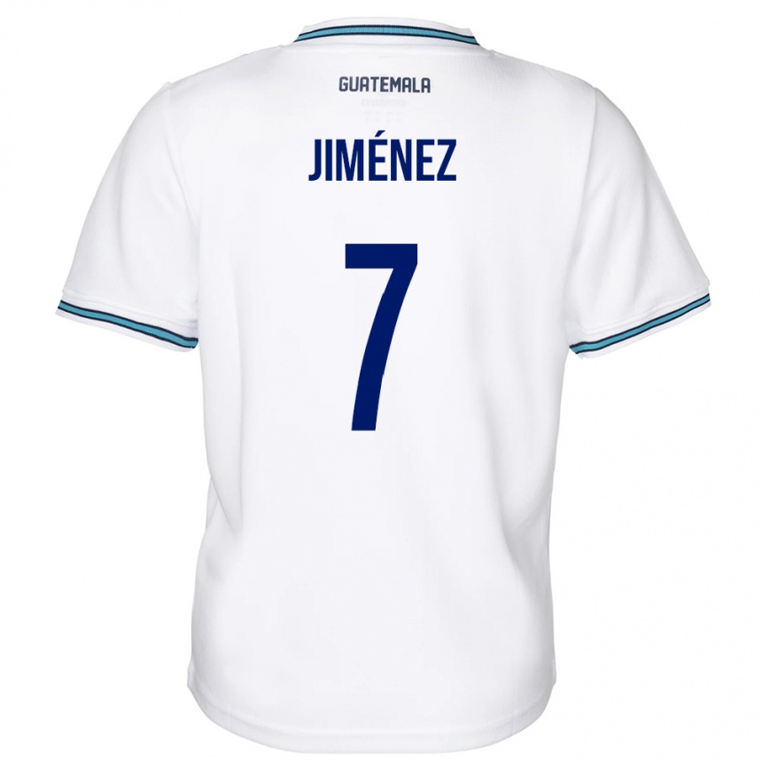 Kids Football Guatemala Cristian Jiménez #7 White Home Jersey 24-26 T-Shirt