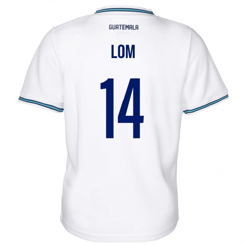 Kids Football Guatemala Darwin Lom #14 White Home Jersey 24-26 T-Shirt