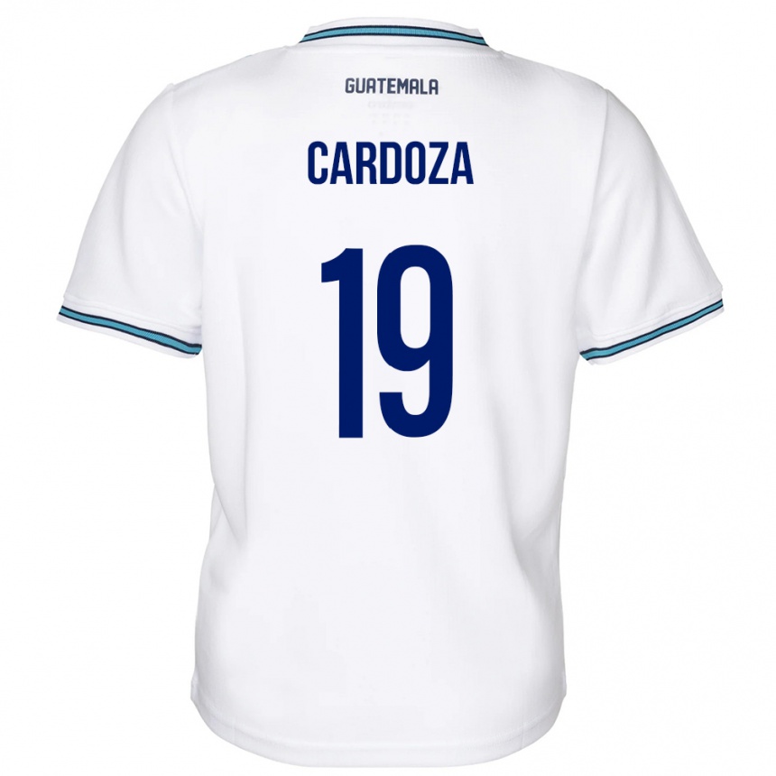 Kids Football Guatemala Elmer Cardoza #19 White Home Jersey 24-26 T-Shirt