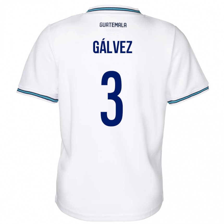 Kids Football Guatemala Fredy Gálvez #3 White Home Jersey 24-26 T-Shirt